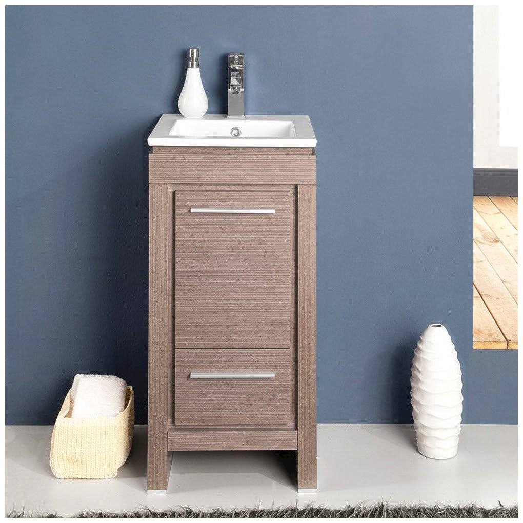 Gray Oak Bathroom Cabinet with Sink H97868