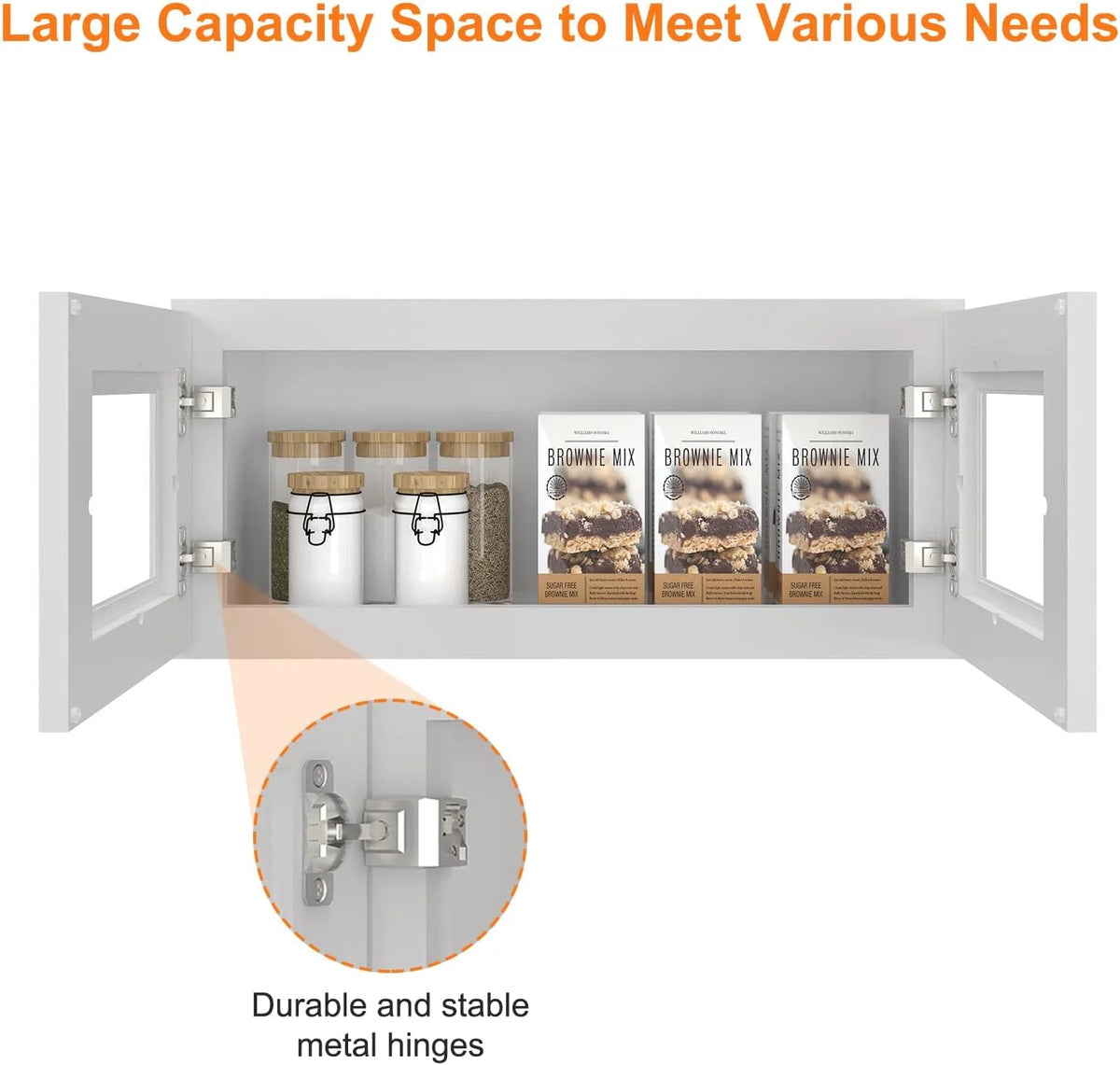 Wall-Mounted Cabinets with Soft-Close Doors I916