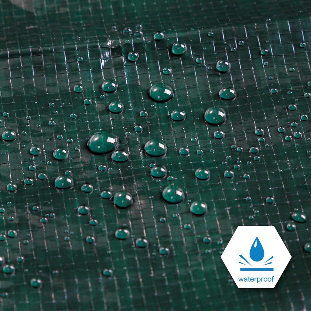 Green Poly Tarp 12 x 14 Feet Heavy Duty 8 Mil Thick U115635