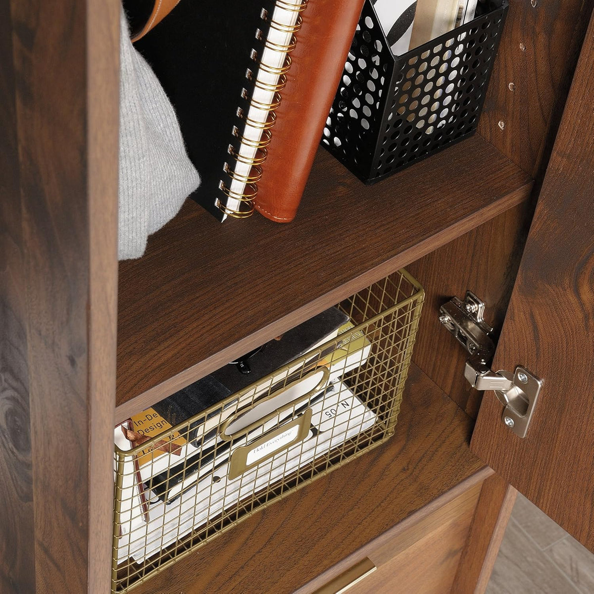 Storage Cabinet with File, Grand Walnut Finish Z275957