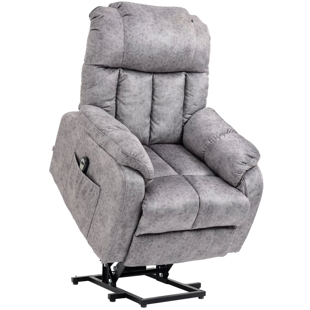 Grey Power Lift Recliner Chair with Remote Control Y419
