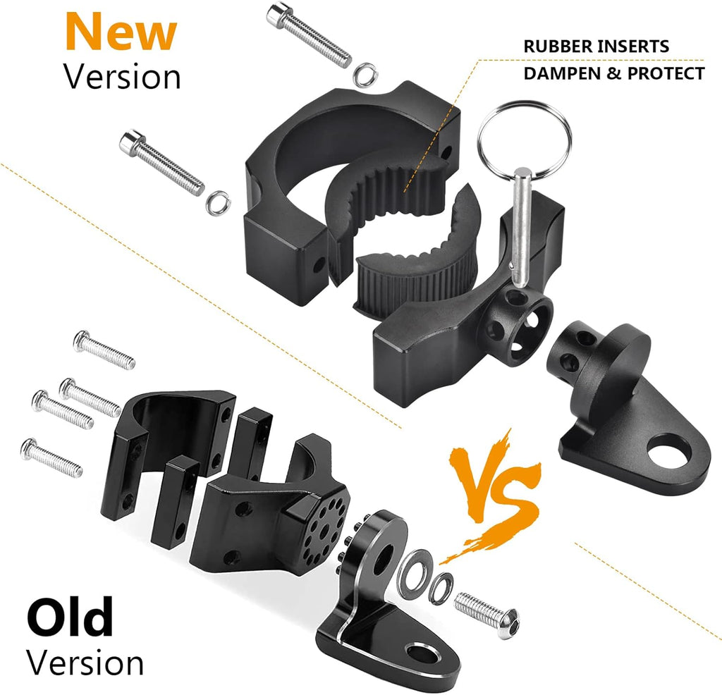 2PCS Quick-Release UTV Flag Pole Mounting Bracket for 1-2in Roll Bar G430