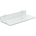 16" x 6" Acrylic Shelf for Pegboard/Slatwall, Clear, 4/pk F635450