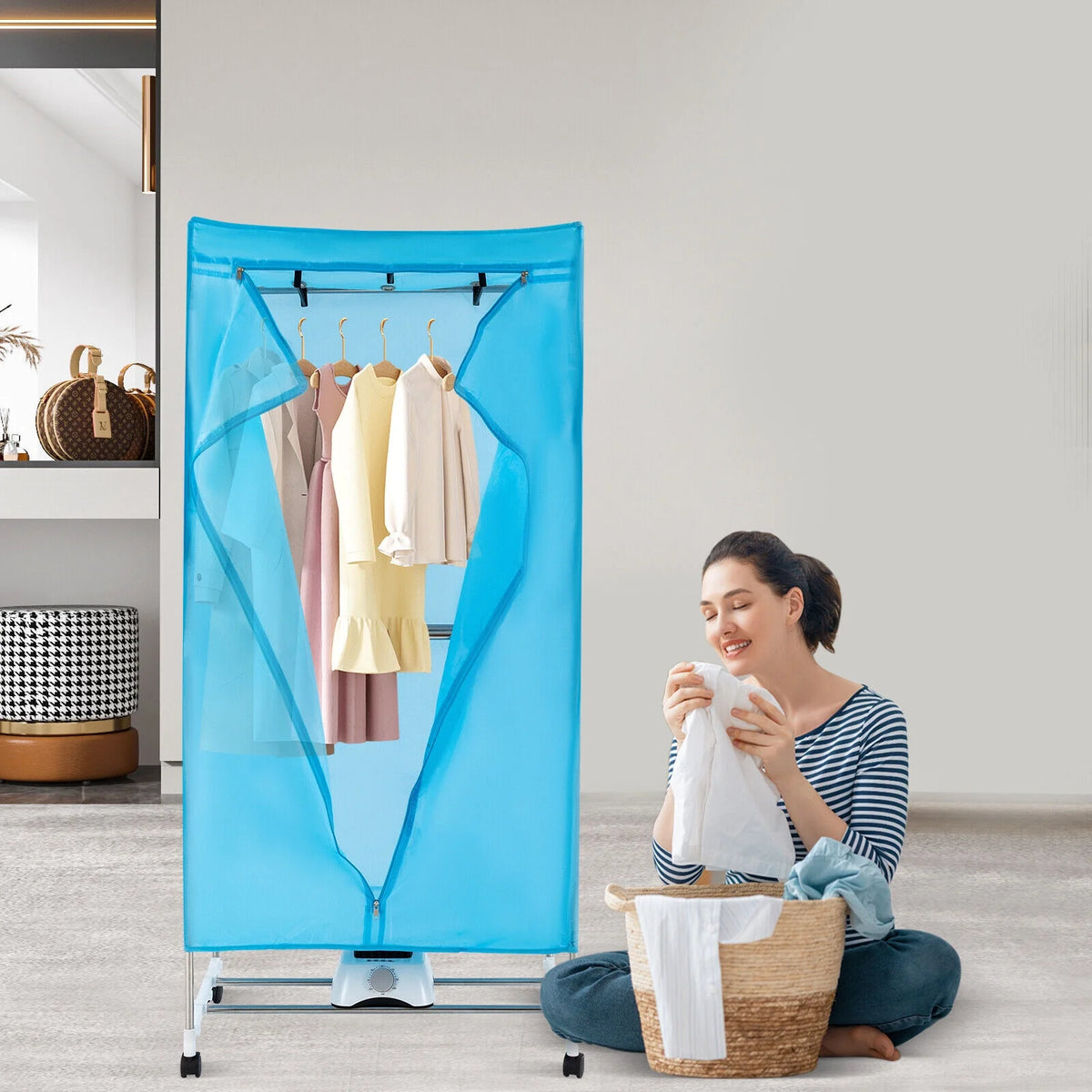 Portable 1000W PTC Heating Mini Electric Clothes Dryer V734722