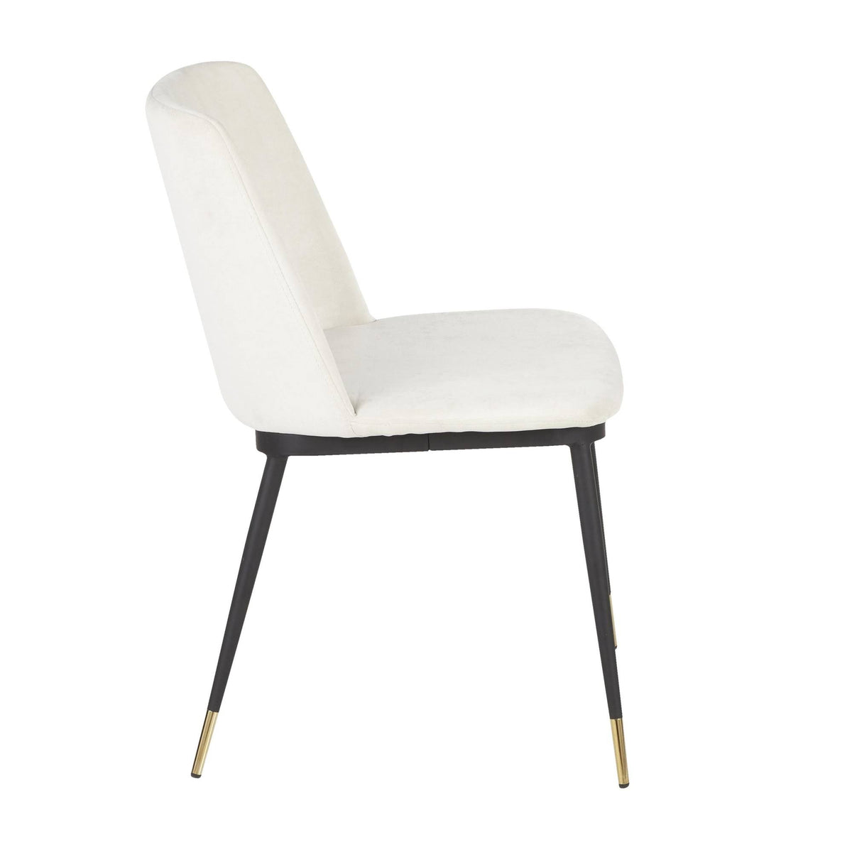 Black Metal Legs Cream Fabric Contemporary Chair G281688