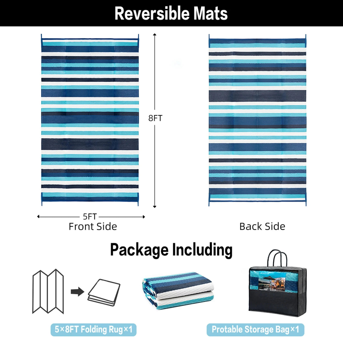 5'x8' Waterproof Outdoor Area Rugs U60277