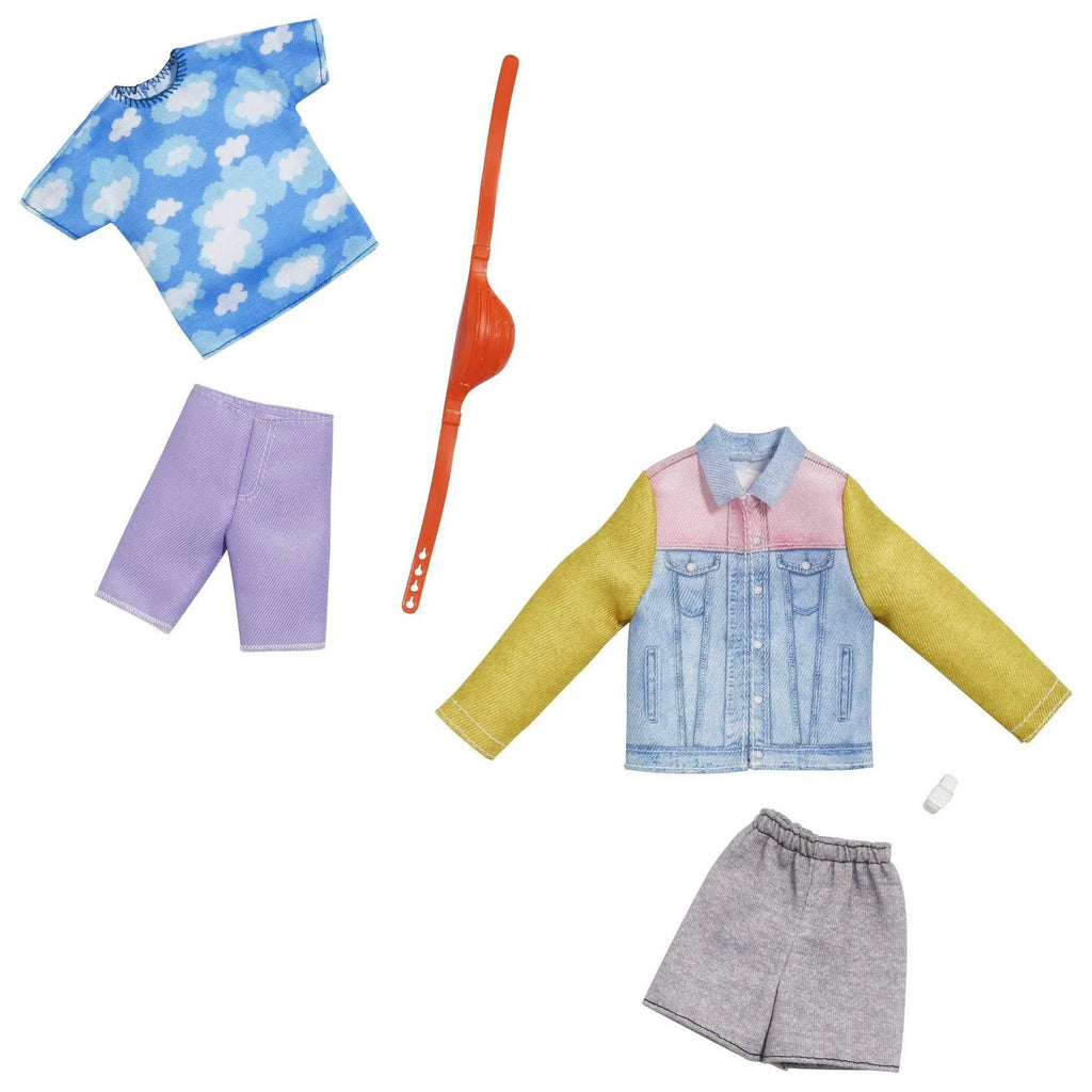 Barbie Fashion Pack Long Sleeve Denim Jacket & Flower Outfit & Two Accessories R740
