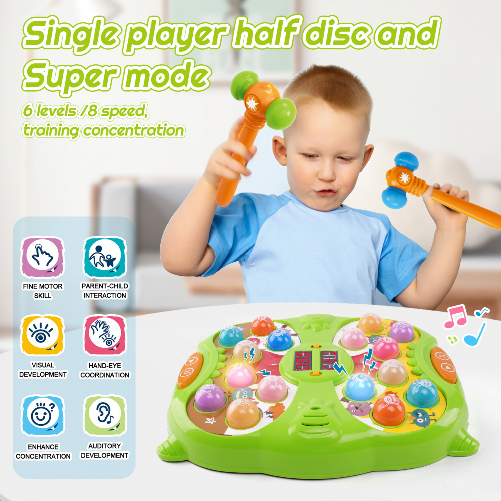 Whack A Mole Game Toy with 2 Hammers B9459
