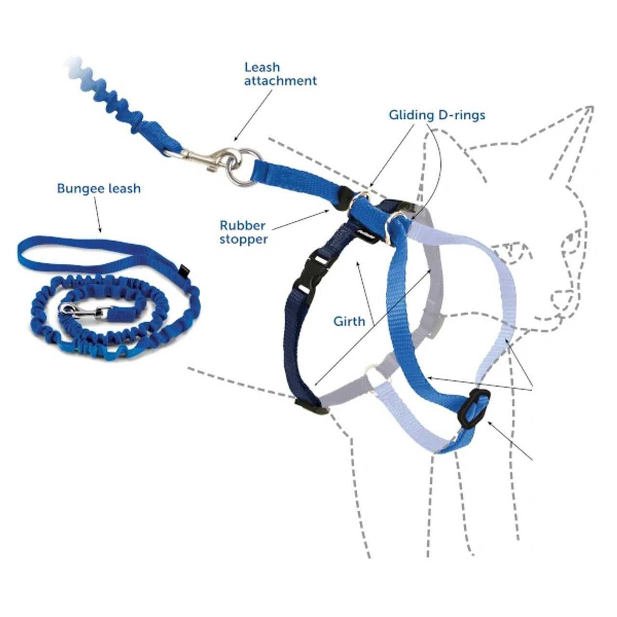 Come with Me Kitty Harness Bungee Leash H85393