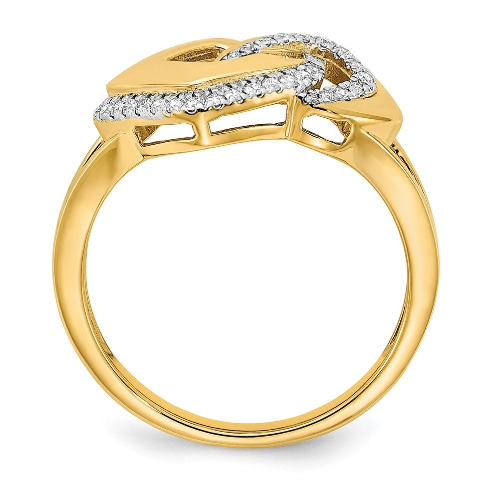 14k Yellow Gold Diamond Fancy Shaped Ring A7862