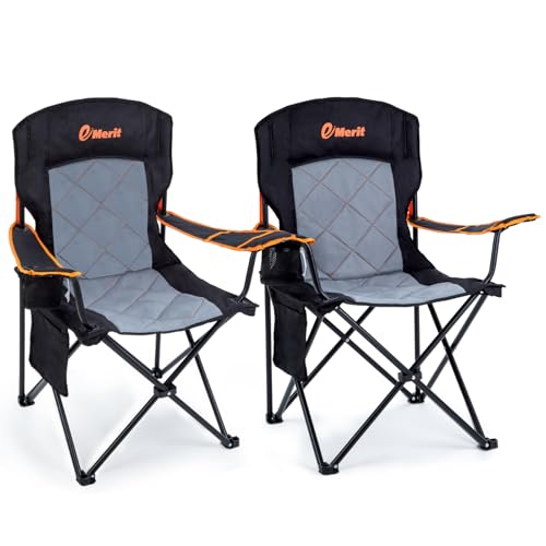 Oversized Padded Camping Chair with Arms X28627