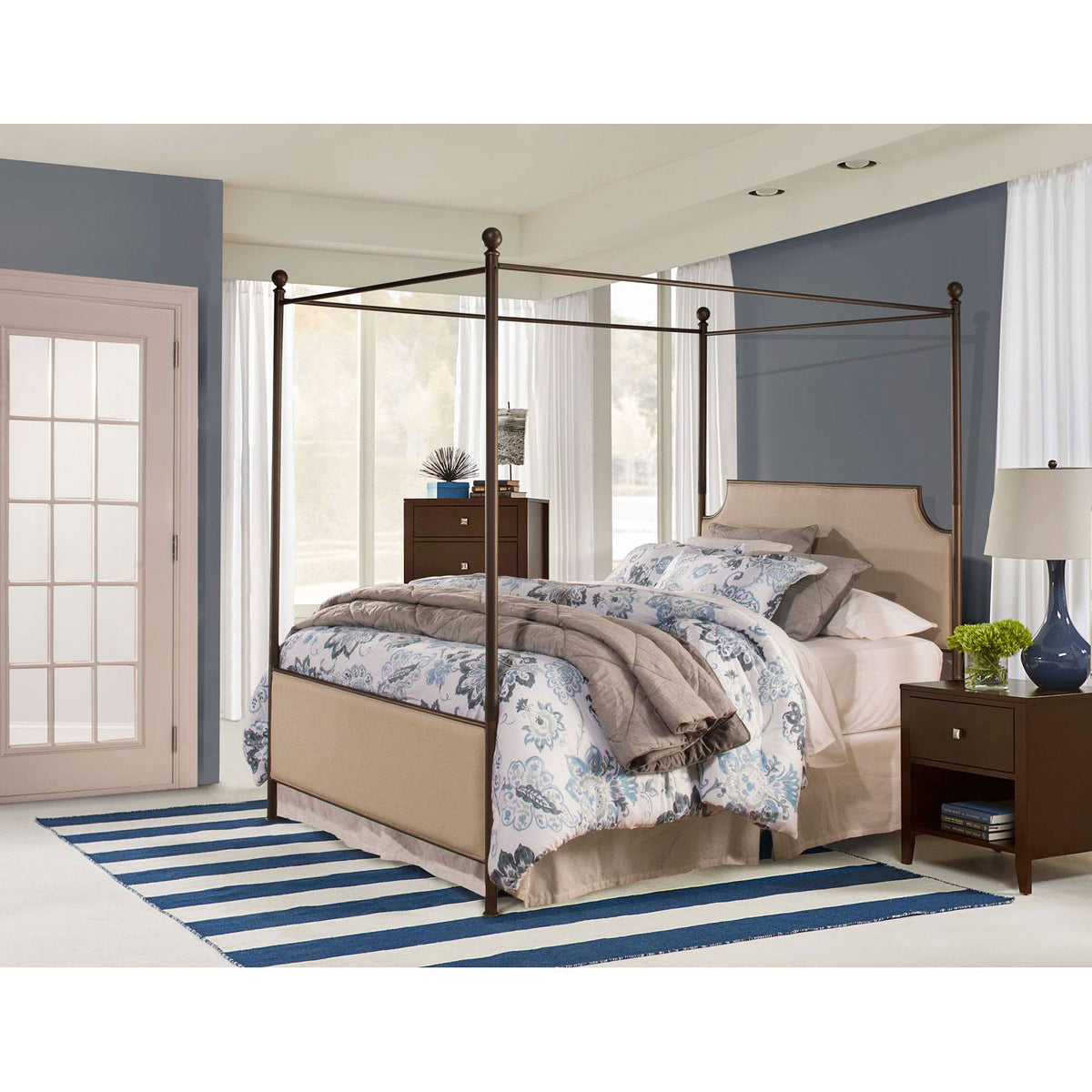Bronze Finish King Canopy Bed Set R1905
