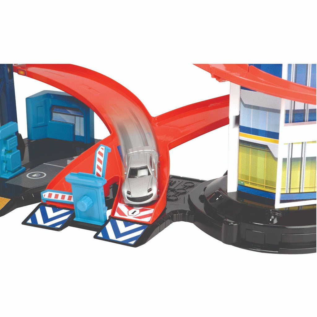 Parking Garage Playset with 4 Die-Cast Cars and Helicopter U678116
