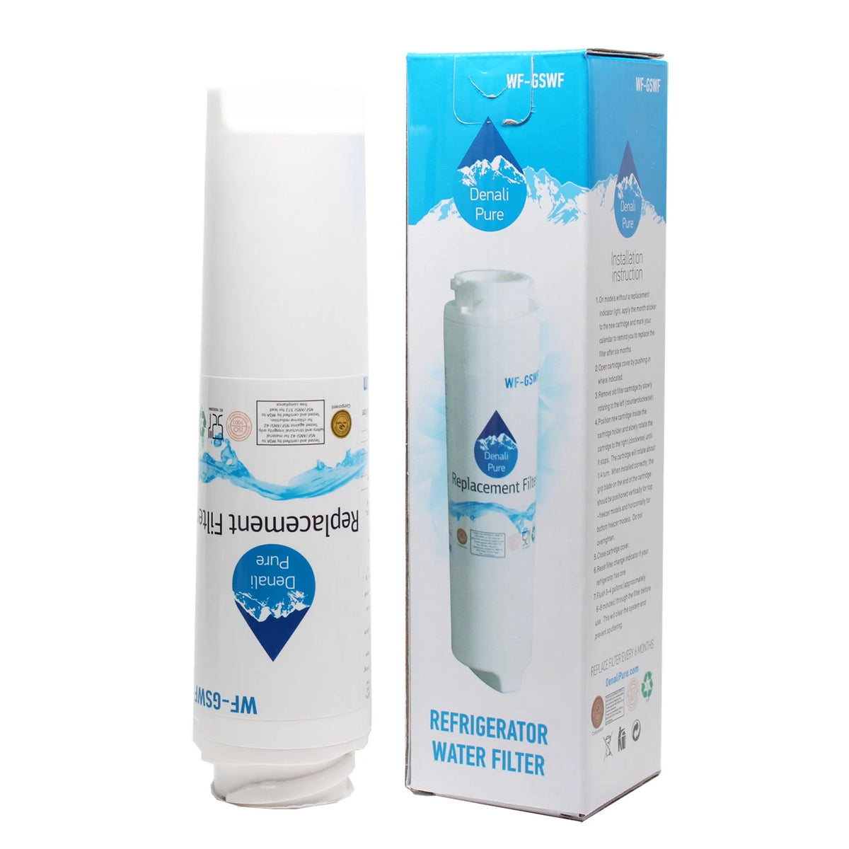 6-Pack Replacement Refrigerator Water Filter Cartridge H746