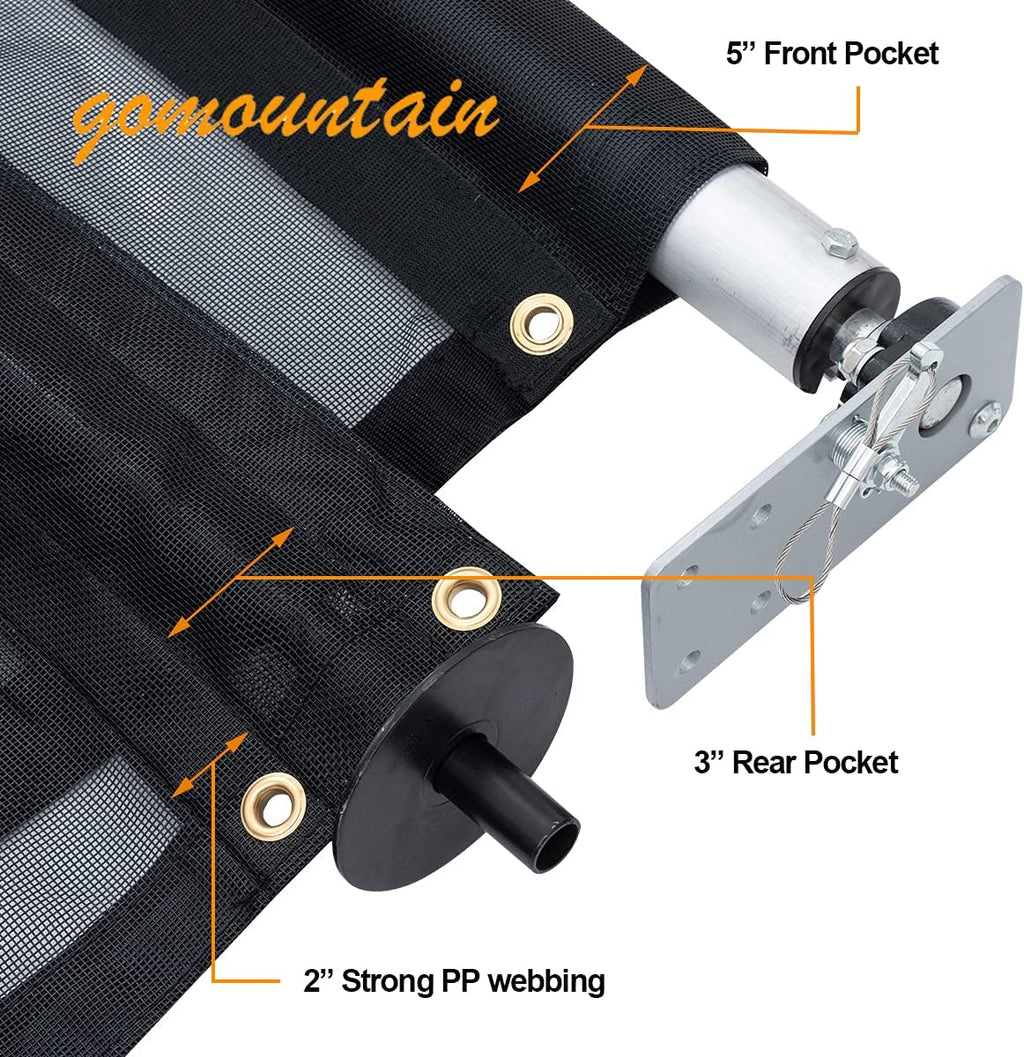 Dump Truck Tarp Mesh with Grommets, Heavy Duty Vinyl-Coated Fabric, 6'6''x15', Pack of 2 J222