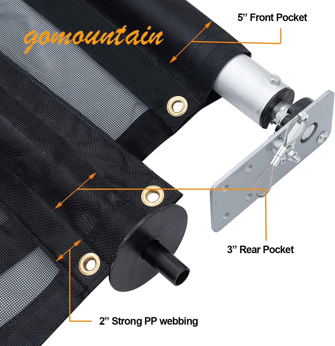 Dump Truck Tarp Mesh with Grommets, Heavy Duty Vinyl-Coated Fabric, 6'6''x15', Pack of 2 J222