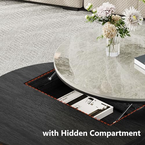Round Lift Top Coffee Table with Stools and Storage C562149