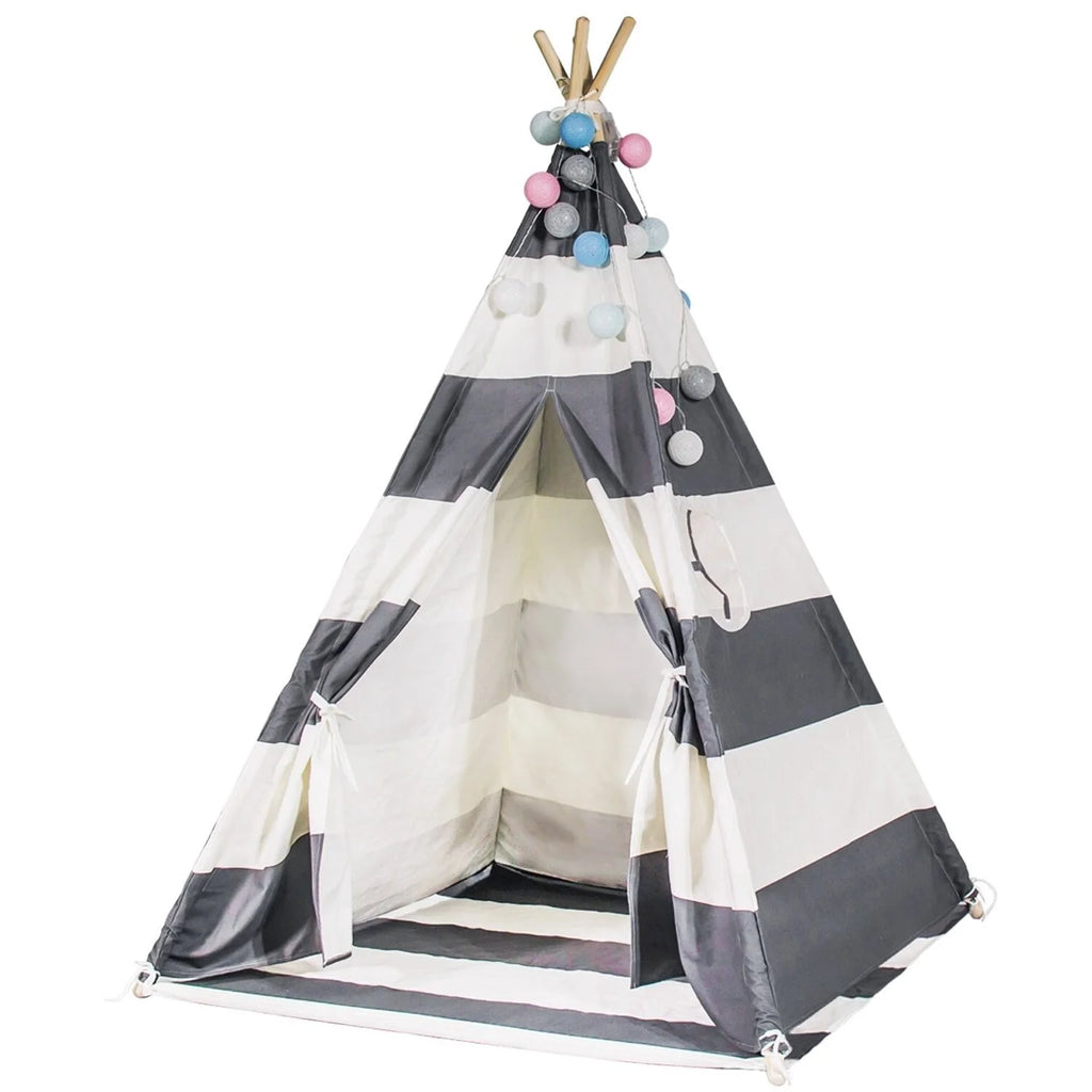 Teepee Tent for Kids with Carry Case, Canvas Toys - 1pc O5492