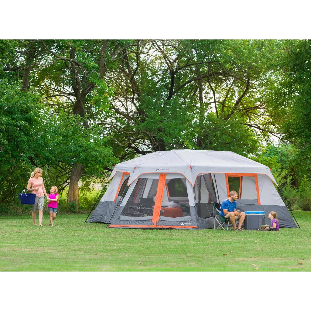 20' x 18' 12-Person 3-Room Instant Cabin Tent with Screen Room Q62254