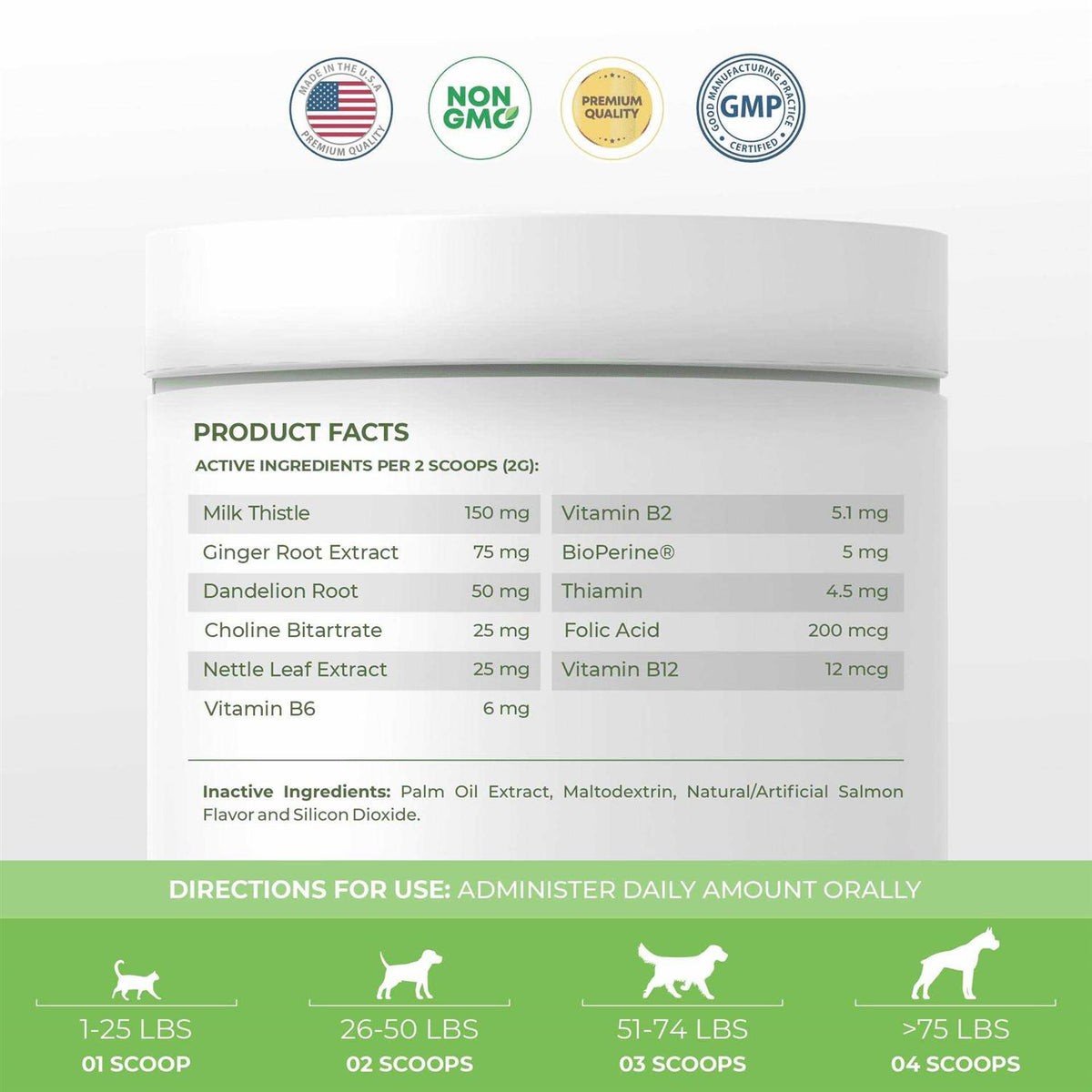 Milk Thistle for Cats 4oz Powder K93649