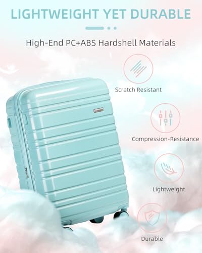 3 Piece Hardside Spinner Luggage Set with TSA Lock M7984