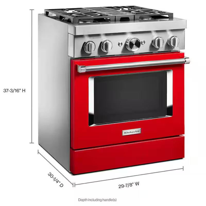 Passion Red 4-Burner Dual Fuel Freestanding Smart Range F27074