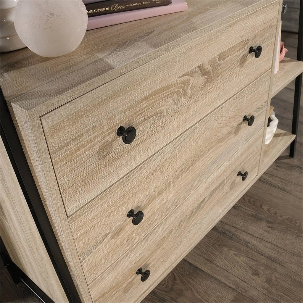 3 Drawer Engineered Wood and Metal Dresser W283153