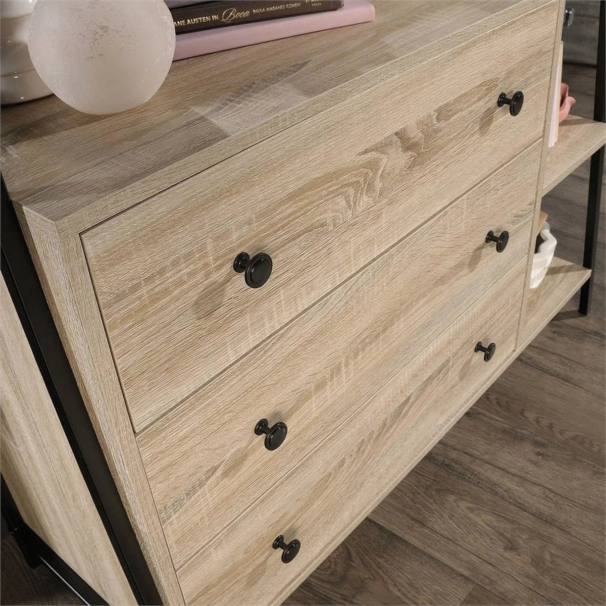 3 Drawer Engineered Wood and Metal Dresser W283153