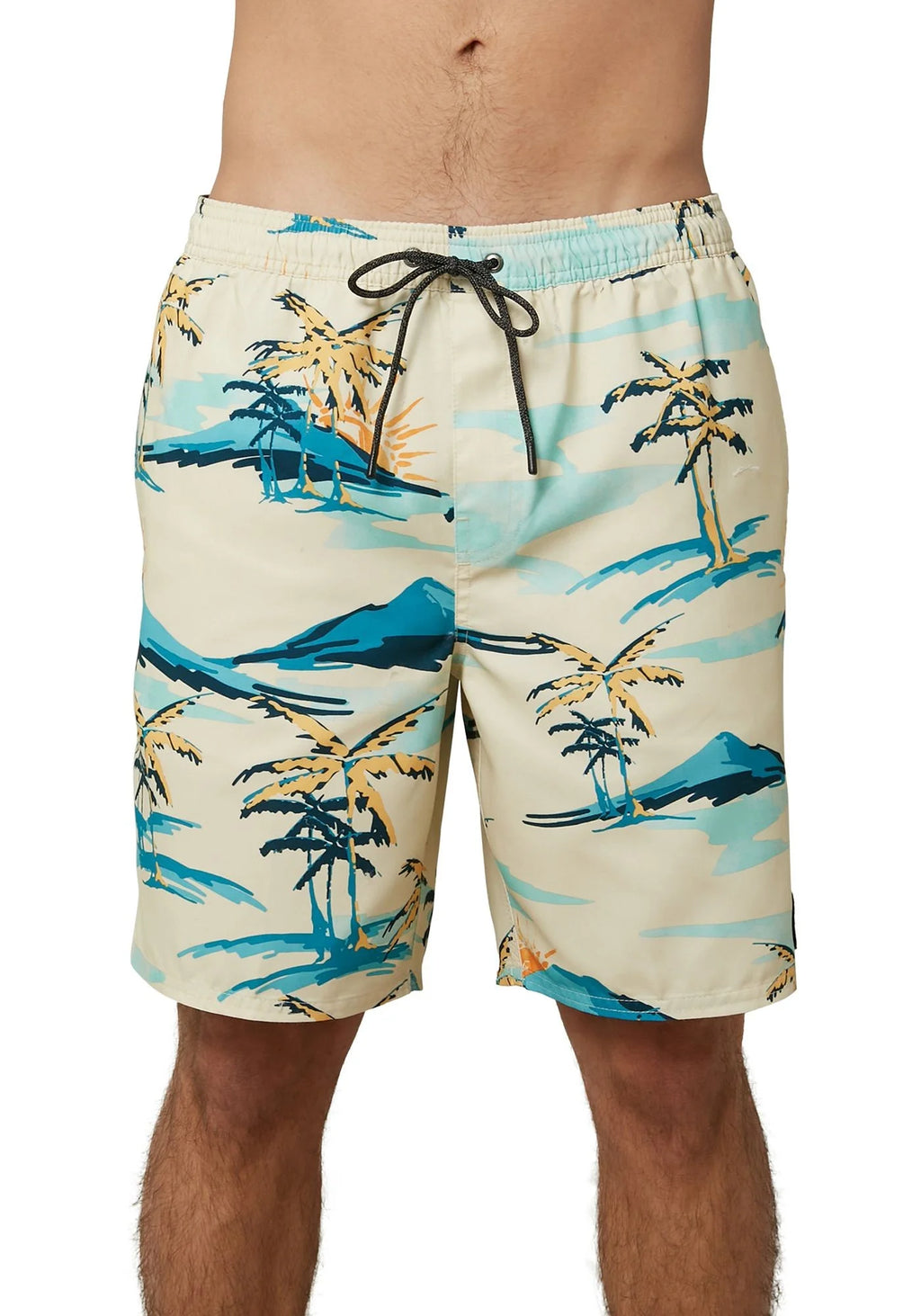 Bone Palm Trees Board Shorts D6328