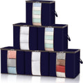 Blue 90L Clothes Storage Bag 6 Pack T247