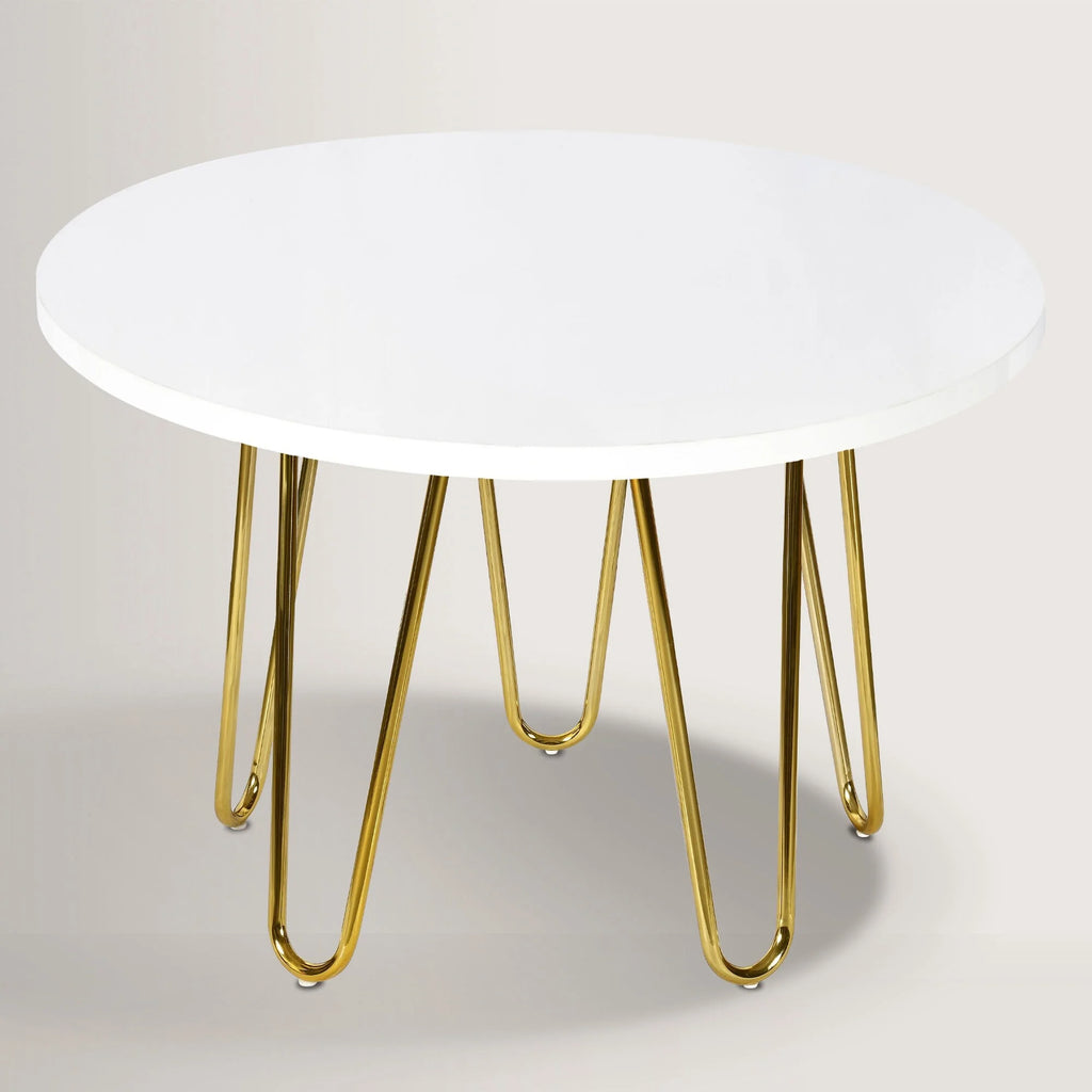 47'' Round Dining Table with Metal Legs V7673