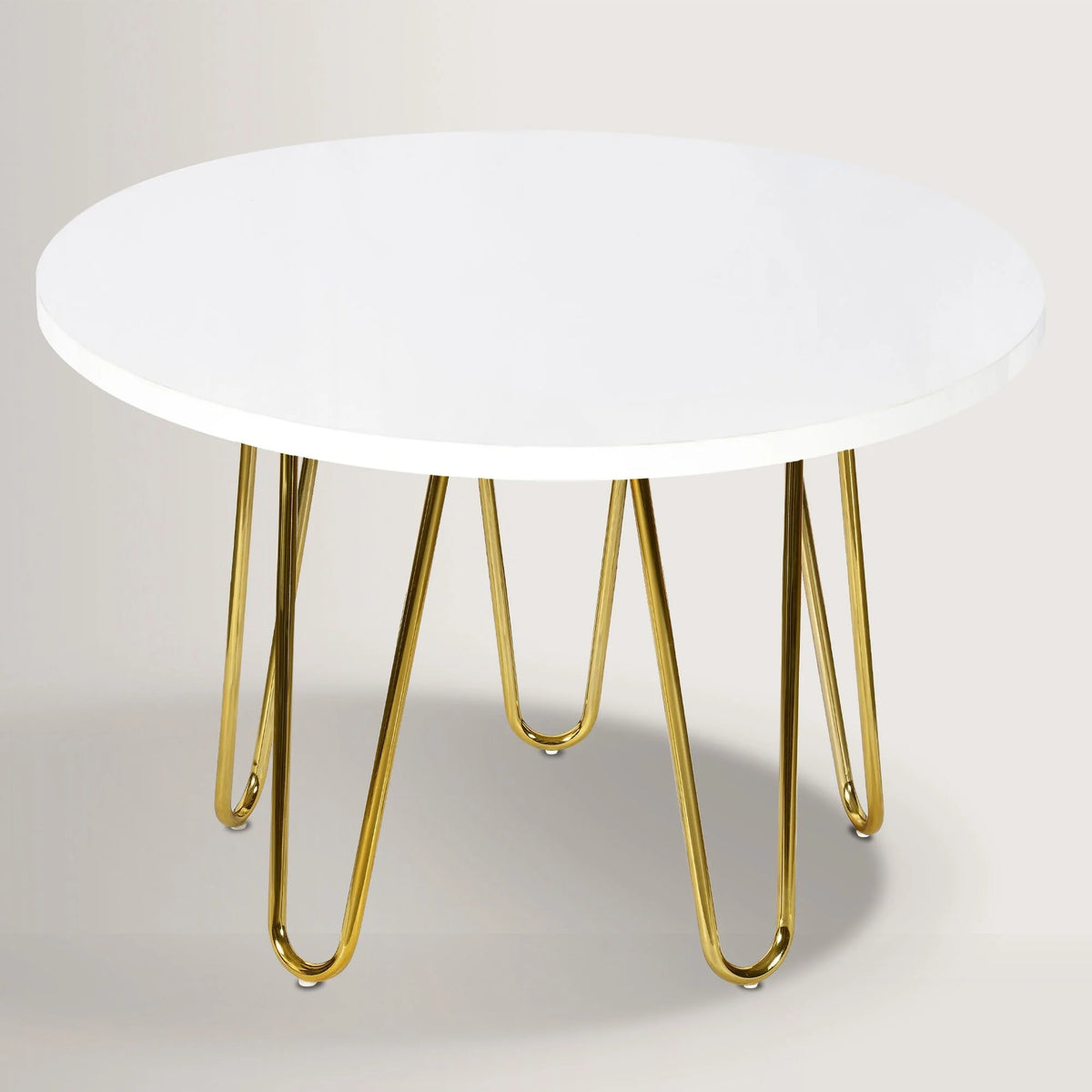 47'' Round Dining Table with Metal Legs V7673