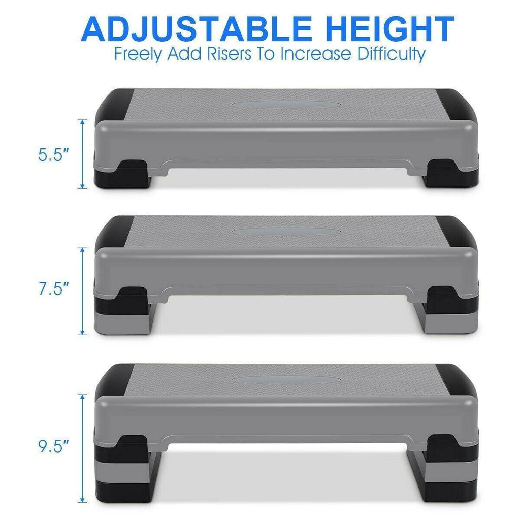 Adjustable Exercise Stepper with Risers R9886