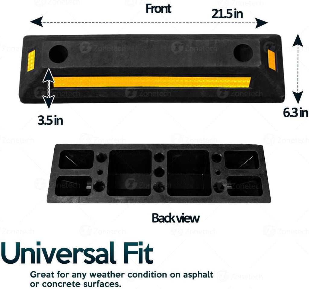 4 Pcs Rubber Parking Guide with Reflective Tape M7852