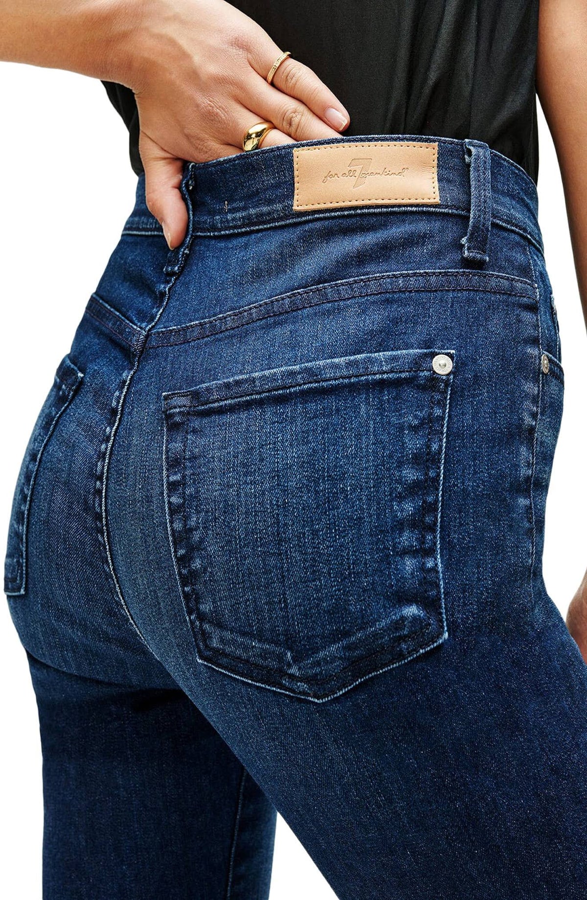 High-Waist Ankle Skinny in Dark Indigo J5943