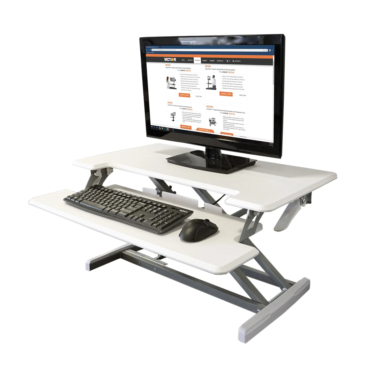 Height Adjustable Standing Desk with Keyboard Tray P364