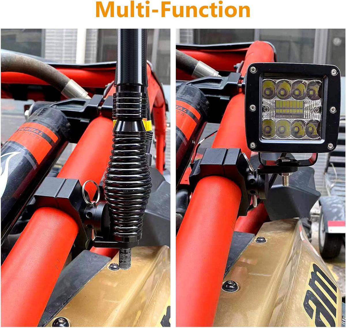 2PCS Quick-Release UTV Flag Pole Mounting Bracket for 1-2in Roll Bar G430