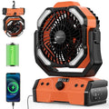 Camping Fan with LED Lantern H5486
