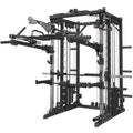 Commercial Smithe Machine with 308lb Dual Weight Stacks, Power Cage Squat Rack with Lever Arm & Leg Press, Cable Crossover Machine Q2811