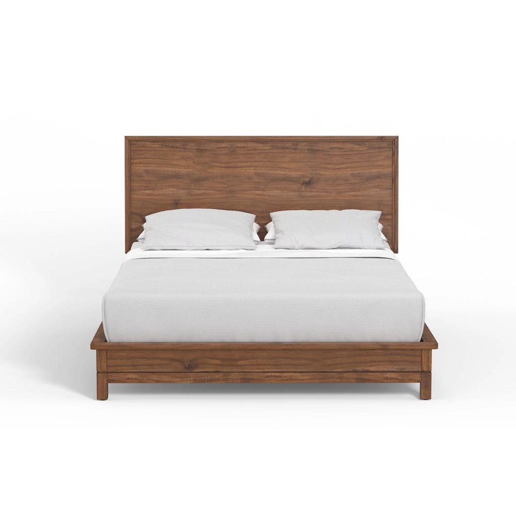 King Platform Bed in Honey Maple I767784