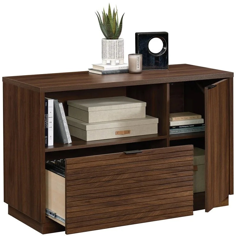 2-Piece Executive Desk & Storage Credenza Set Q770