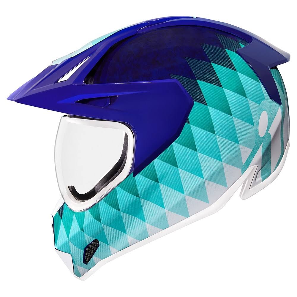 Dual Sport Motorcycle Helmet - Hello Sunshine Blue - X-Small F702