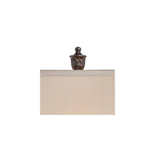30" Tall Set of 2 Bronze Wood Table Lamps A774
