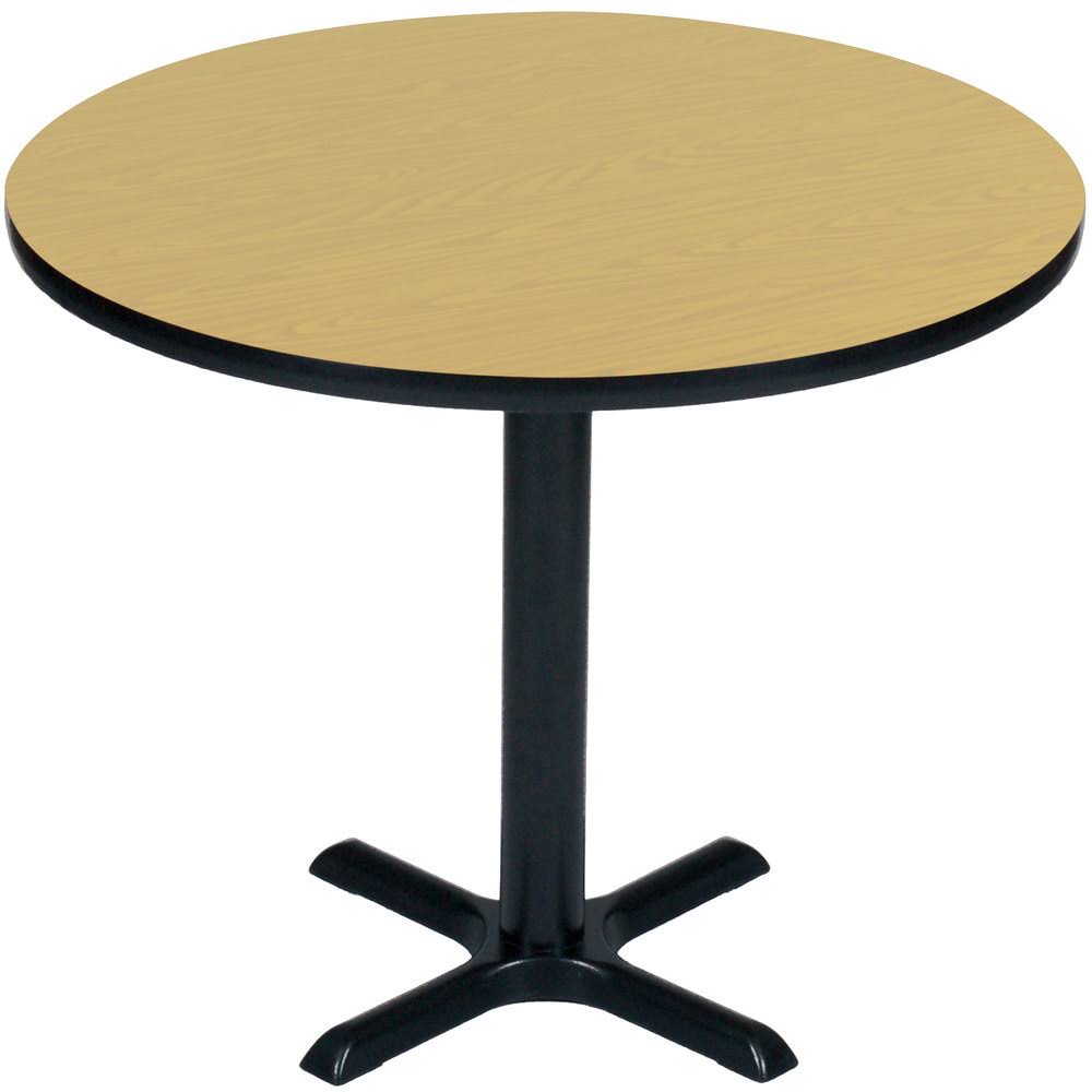 24 in. High Pressure Round Caf Table - Fusion Maple T33629