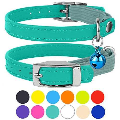 Leather Cat Collar with Bell Z4930