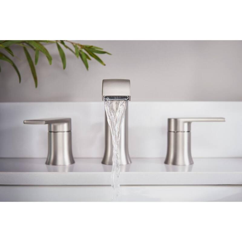 8 in. Widespread Double Handle Bathroom Faucet Brushed Nickel Q9872
