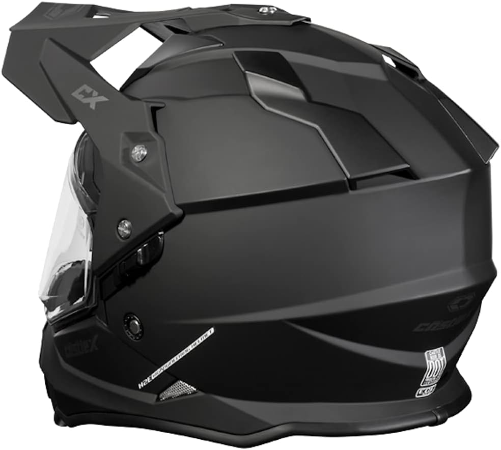 Matte Black Dual Sport Electric Snowmobile Helmet K3532