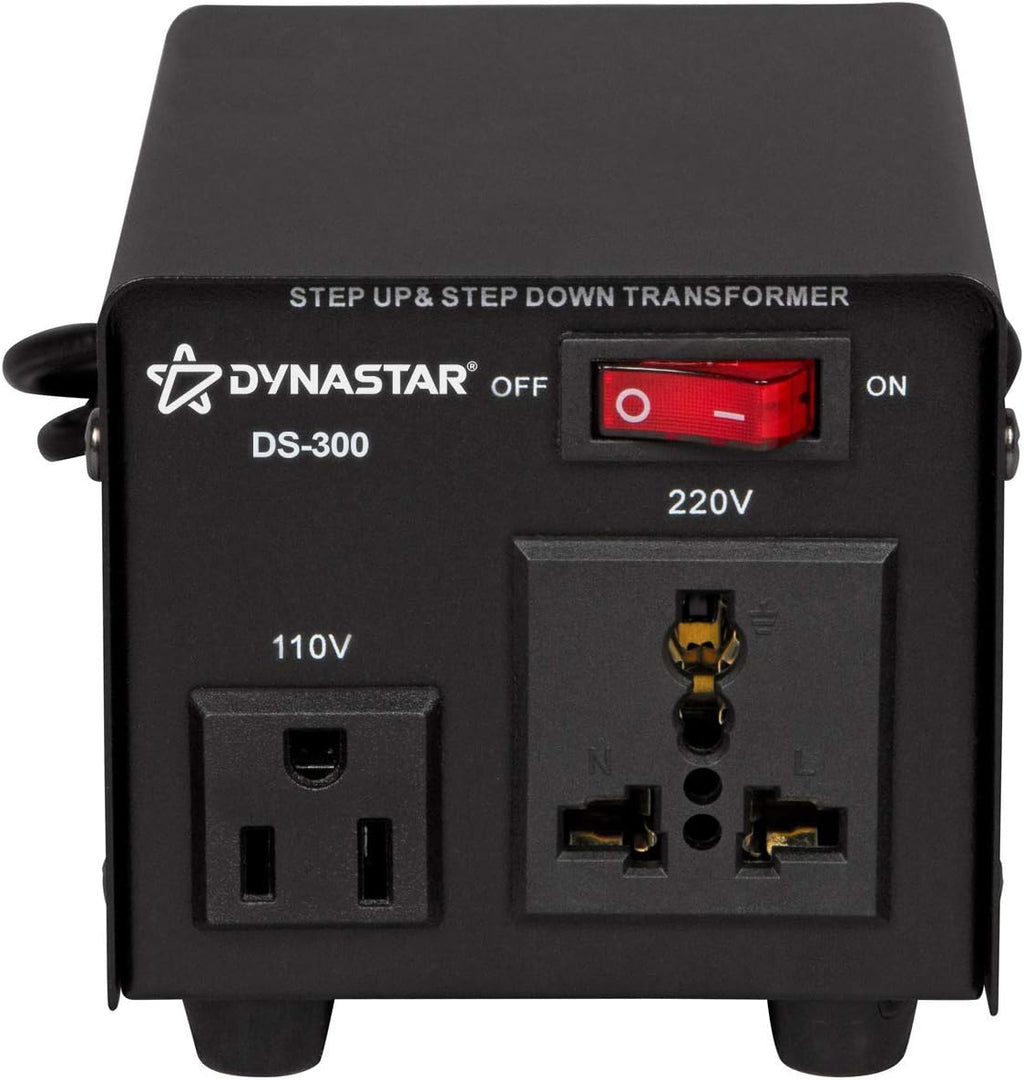 Voltage Converter and Transformer, 110-220 to 220-240 Volts, 300 Watts Pack of 2 L580949