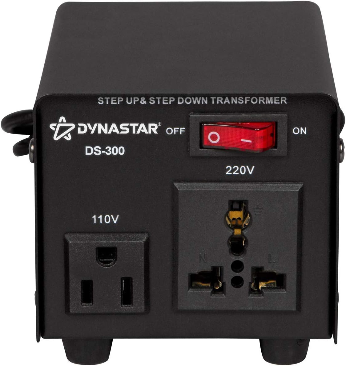 Voltage Converter and Transformer, 110-220 to 220-240 Volts, 300 Watts Pack of 2 L580949