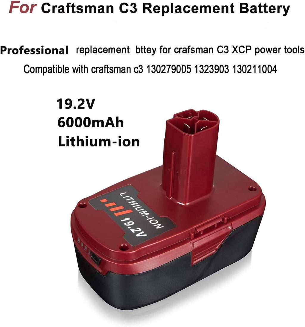 2Pack 6.0Ah 19.2 Volt C3 Replacement Lithium Battery D99455